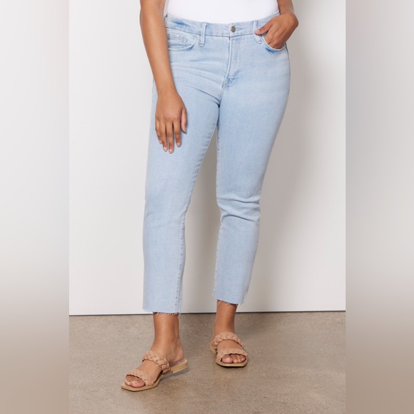 Good American Denim - Good American NWT Good Legs Cigarette Raw Hem Jean Indigo Size 15 / 34